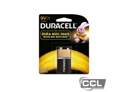 Bateria 9v alcalina Duracell