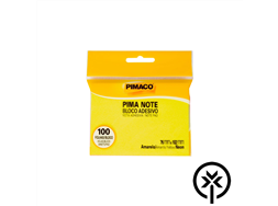 Bloco Adesivo Pimaco 76mm x 102mm amarelo neon 100 folhas