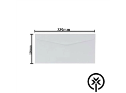 Envelope branco 114mm x 229mm 56gr sem cep com 100 unidades Celucat