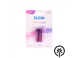 Pilha recarregvel AAA 900MAH Elgin com 2 unidades